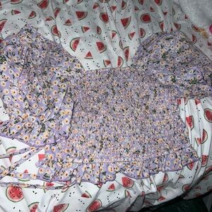 Floral Smocked Puff Sleeve Top